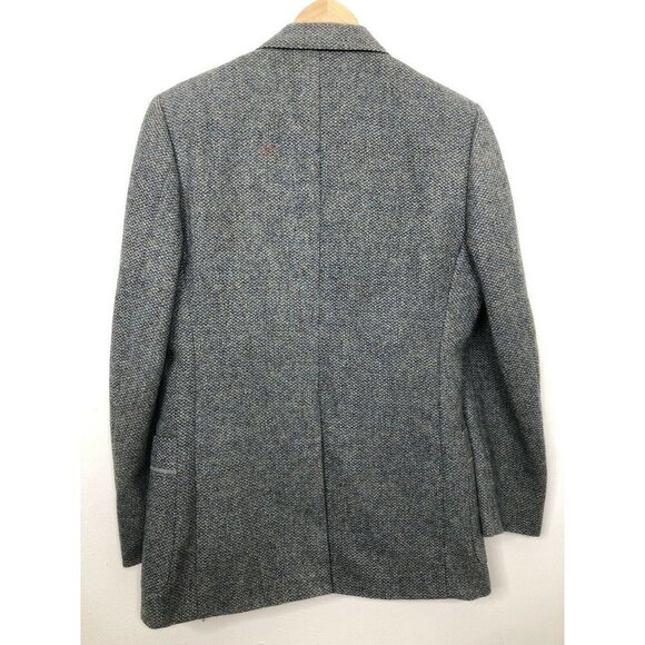 Haymarket Shetland Tip Top British Wool Men's 38 Blazer Tweed Blue Gray - Picture 7 of 7